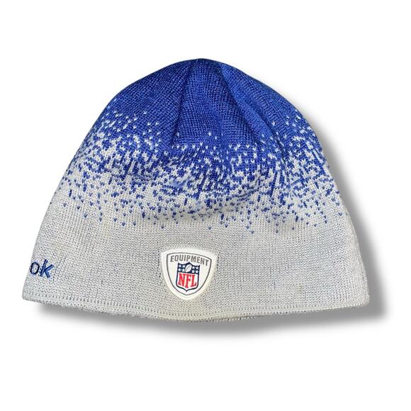 New York Giants Beanie Reebok On Field NFL Equipment Knit OS Football Gray Blue - Picture 5 of 11